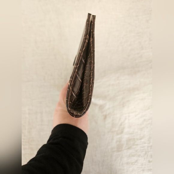 EUC Aldo Croc Embossed Leather Clutch - Picture 8 of 10